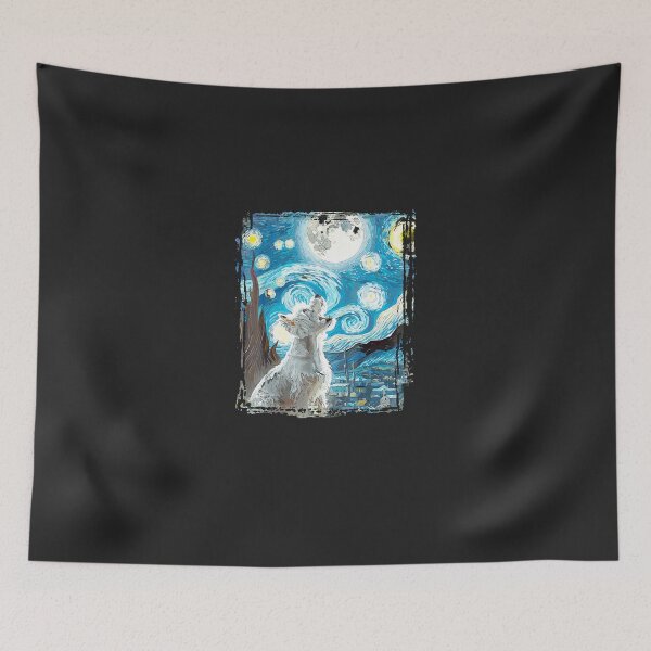 Item preview, Canine-Dog-Art-Van-Gogh-Starry-Night-West-Highland-Terrier designed and sold by nadelqljoe.