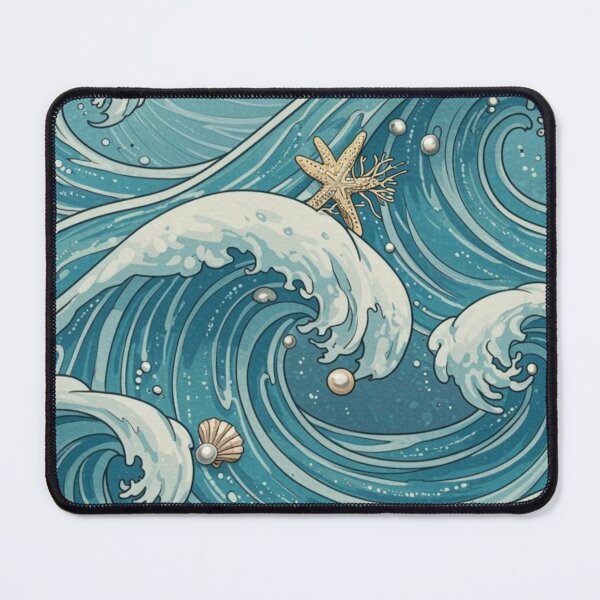 Item preview, blue ocean waves with white pearls classic tshirt designed and sold by anandsiva2703.