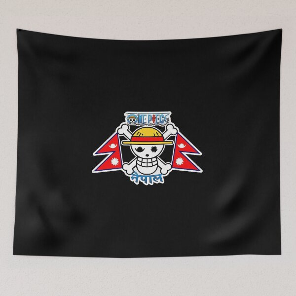 Item preview, Nepal Flag & One Piece Flag & Jolly Roger designed and sold by HHQRHH.