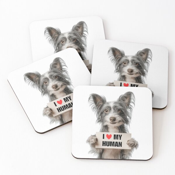 Item preview, Lindo perro crestado chino con letrero Amo a mi humano designed and sold by LazyOwlStore.