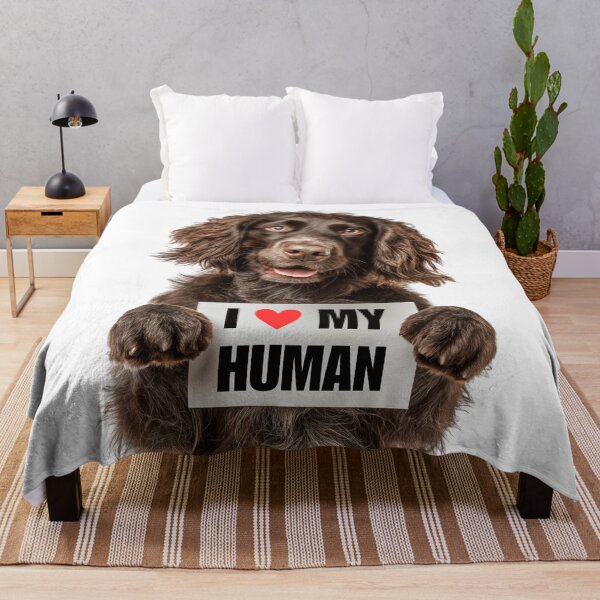Item preview, Cute Boykin Spaniel with Signboard I love my Human designed and sold by LazyOwlStore.
