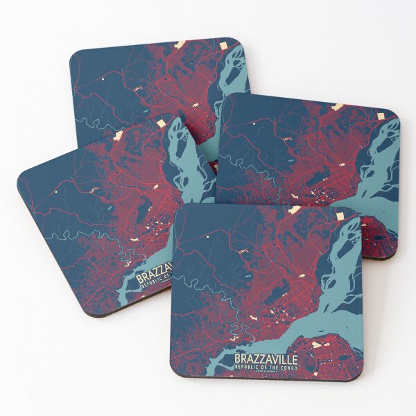 Item preview, Brazzaville City Map of Republic of the Congo - Hope designed and sold by deMAP.