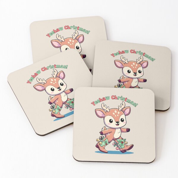 Item preview, Brown Fawn with Cowboy Boots and Christmas Joy designed and sold by SplashTastic.