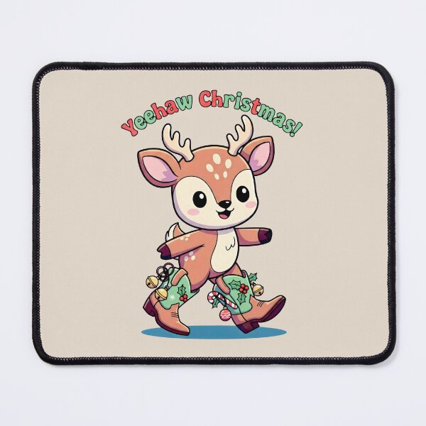 Item preview, Brown Fawn with Cowboy Boots and Christmas Joy designed and sold by SplashTastic.