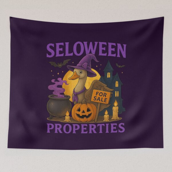 Item preview, Seloween Properties – Haunted House Goose Realtor Halloween Design designed and sold by Galeanto.