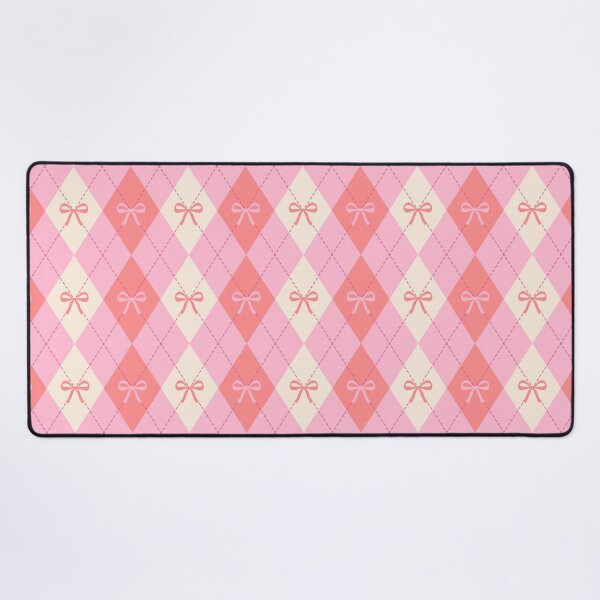Item preview, Girly Coquette Argyle Diamonds With Preppy Ribbons Bows In Shades Of Pink  designed and sold by EliveraDesigns.