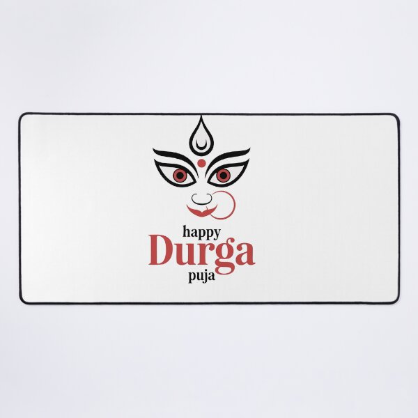 Item preview, Happy Durga Puja T-Shirt Design - Devi Maa Durga Face designed and sold by Loren Vesta.