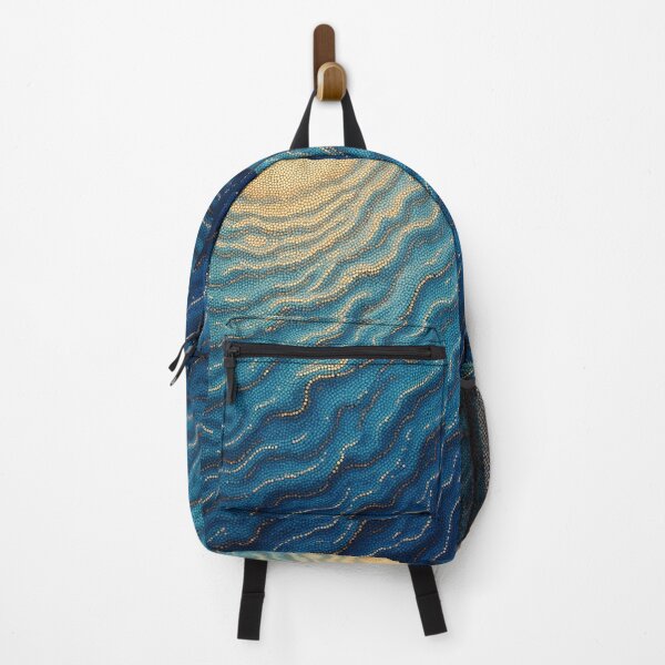 Item preview, Aboriginal Inspired Dot Art - With Waves of Golden Reflection designed and sold by GrinGalore.