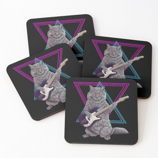 Item preview, Bass Cat- Rock Band Kitty Playing The Bass Guitar designed and sold by nick sear.