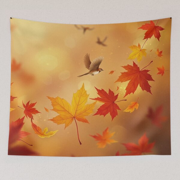 Item preview, Autumn maple leaves red with yellow classic tshirt designed and sold by anandsiva2703.