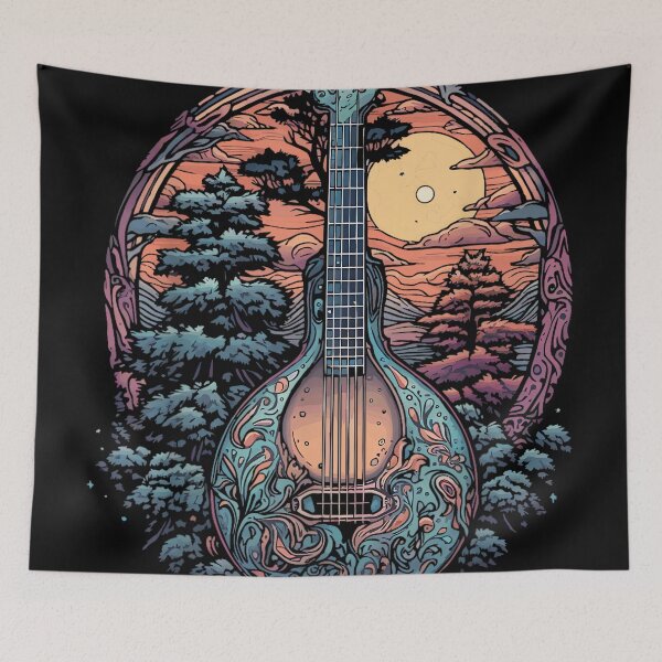 Item preview, Retro Mandolin Guitar Nature Bluegrass Music Band Mando Art designed and sold by marlymanhattan7.