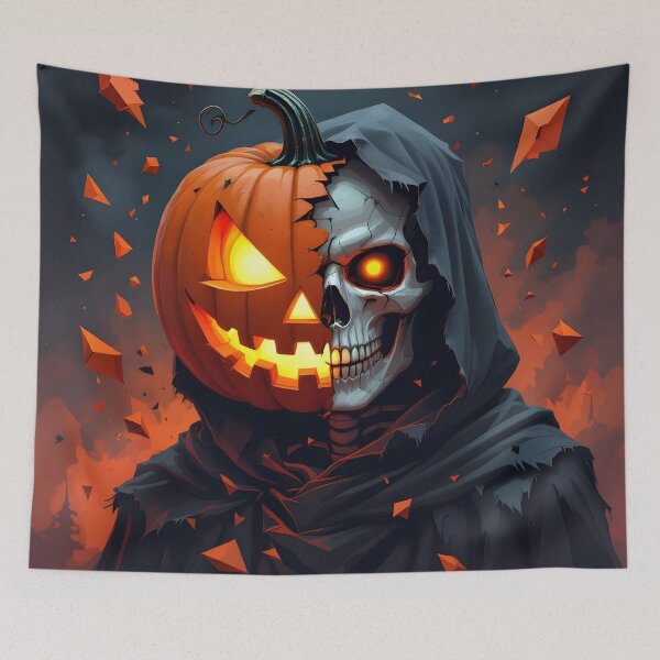 Item preview, Fractured Pumpkin Specter - Revolutionary AI Cubism Art designed and sold by artmanikin.