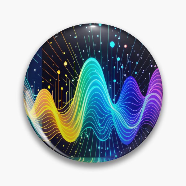 Item preview, soundwaves colorful round abstract designed and sold by SmashingDeals.