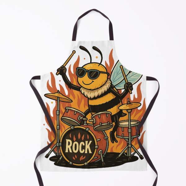 Item preview, Rockstar Bee on Drums designed and sold by photoparadise22.