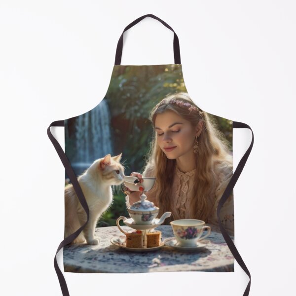 Item preview, Victorian Woman’s Afternoon Tea in the Garden with her Cat designed and sold by BlareBlare.
