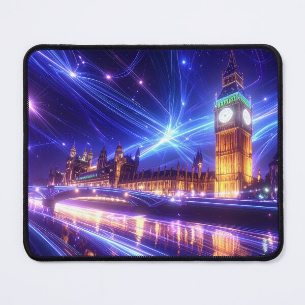 Item preview, London at Night: Big Ben Lights & Thames Reflections designed and sold by OttensPixels.