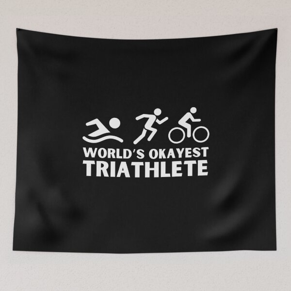Item preview, World's Okayest Triathlete Funny Triathlon Sarcastic designed and sold by StrideSuccess.
