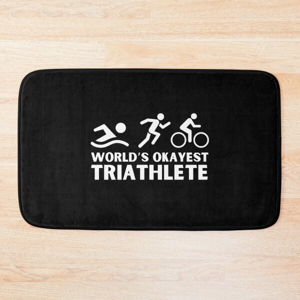 Item preview, World's Okayest Triathlete Funny Triathlon Sarcastic designed and sold by StrideSuccess.