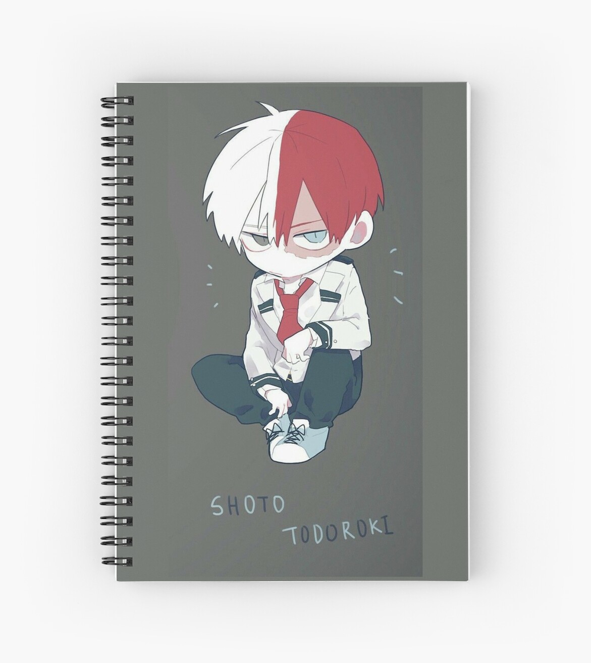 My Hero Academia Shoto Todoroki Spiral Notebook By Melenchonjtm