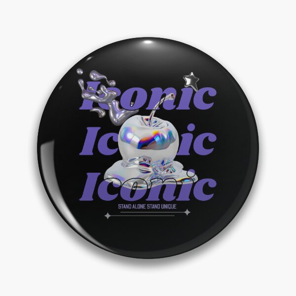 Item preview, Iconic Metallic Apple Aesthetic – Futuristic Chrome Typography Design designed and sold by Origin-of-heart.