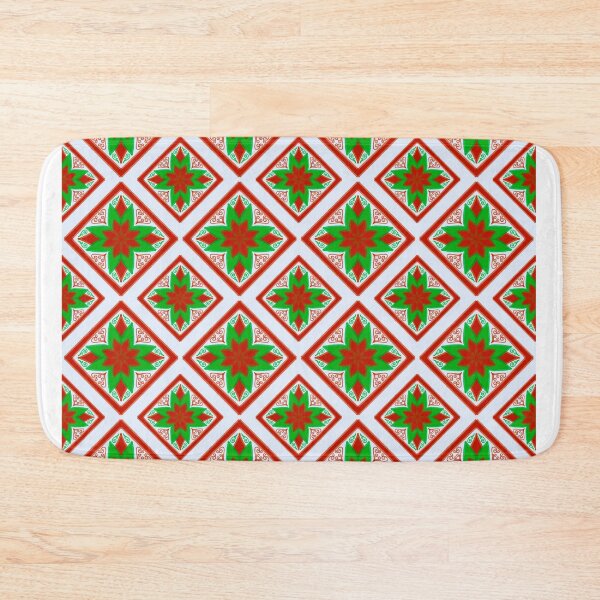 Item preview, Festive Red and Green Star Pattern designed and sold by KornDala88.
