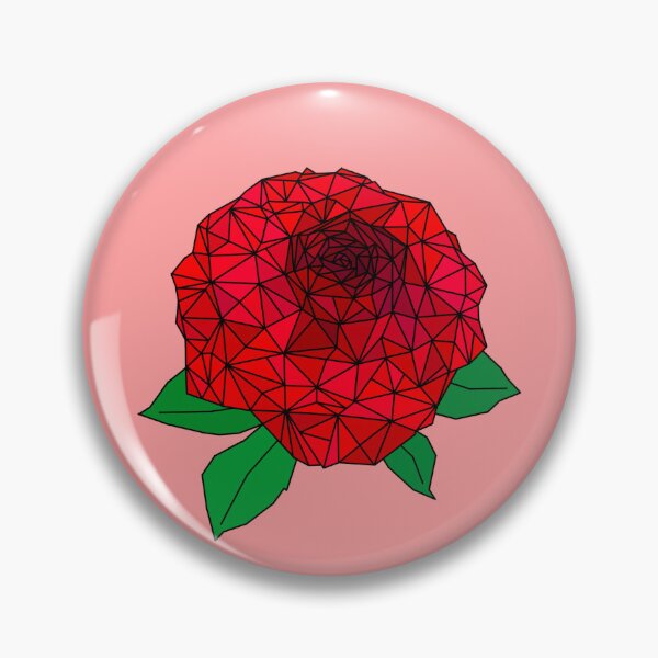 Aperçu de l'œuvre Rose rouge géométrique créée et vendue par ImogenTangles.