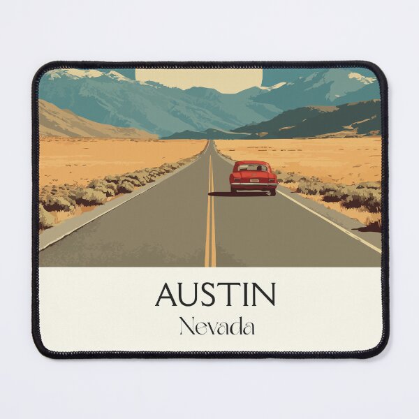Item preview, Austin Nevada Travel Poster | Vintage Loneliest Road in America Wall Art designed and sold by TuncGK.