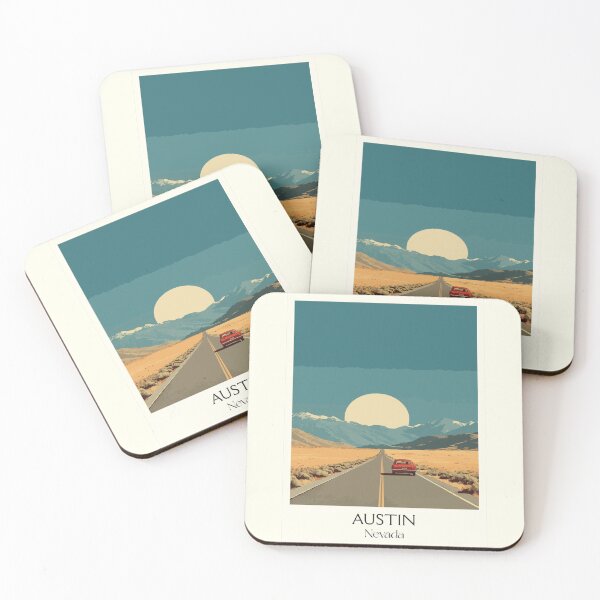 Item preview, Austin Nevada Travel Poster | Vintage Loneliest Road in America Wall Art designed and sold by TuncGK.