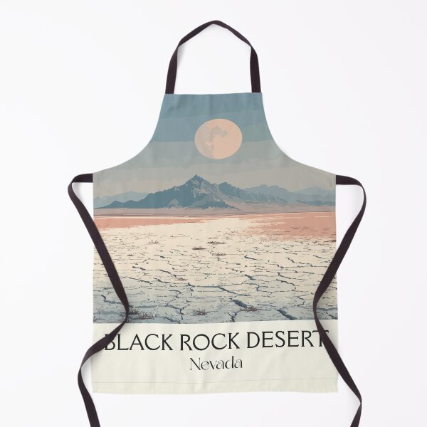 Item preview, Black Rock Desert Nevada Poster | Vintage Burning Man Playa Wall Art designed and sold by TuncGK.