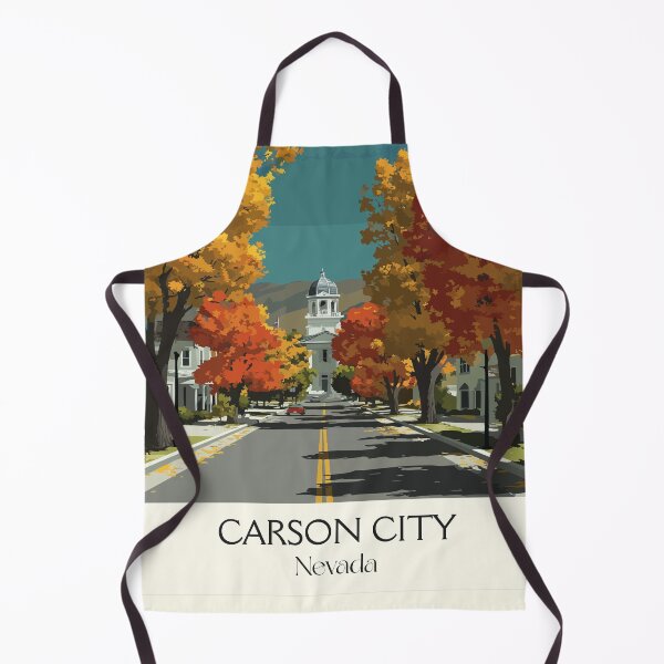 Item preview, Carson City Nevada Travel Poster | Vintage State Capitol & Fall Foliage Art designed and sold by TuncGK.