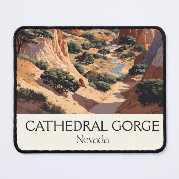 Item preview, Cathedral Gorge State Park Poster | Vintage Nevada Badlands Wall Art designed and sold by TuncGK.