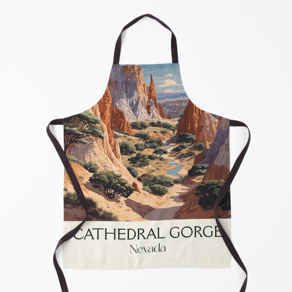 Item preview, Cathedral Gorge State Park Poster | Vintage Nevada Badlands Wall Art designed and sold by TuncGK.