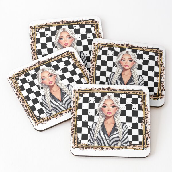 Item preview, Black & White Checkered Chick designed and sold by Kitty Quinn Of Wonder Design's.