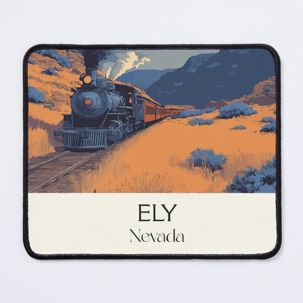 Item preview, Ely Nevada Travel Poster | Vintage Ghost Train & Railroad Museum Wall Art designed and sold by TuncGK.
