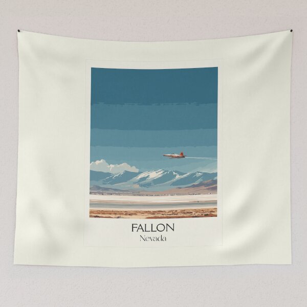 Item preview, Fallon Nevada Travel Poster | Vintage Salt Flats & Naval Air Station Art designed and sold by TuncGK.
