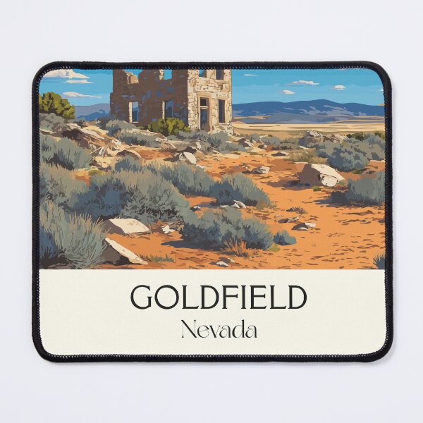 Item preview, Goldfield Nevada Travel Poster | Vintage Ghost Town & Mining Ruins Wall Art designed and sold by TuncGK.