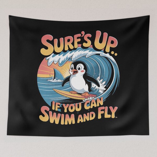 Item preview, Surfing penguin - love penguins - Enjoy penguin - Free penguin - Funky penguin - Let's penguin - Easy penguin - Penguin wanted - The spirit of penguin - Penguin for all designed and sold by JansenGS.