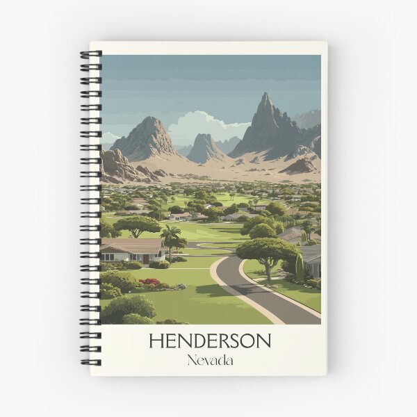 Item preview, Henderson Nevada Travel Poster | Vintage Desert City & Mountain View Art designed and sold by TuncGK.