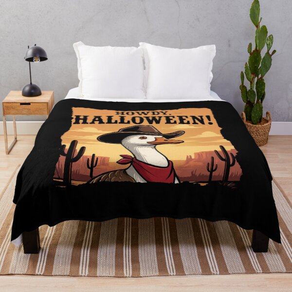 Item preview, Howdy, Hallowe'en Cowboy Goose Western Art | Funny Fall Desert Bird Sunset Poster Design designed and sold by NSB-Design.