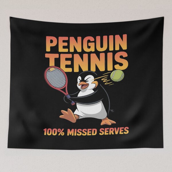 Item preview, Tennis penguin - love penguins - Enjoy penguin - Free penguin - Funky penguin - Let's penguin - Easy penguin - Penguin wanted - The spirit of penguin - Penguin for all designed and sold by JansenGS.