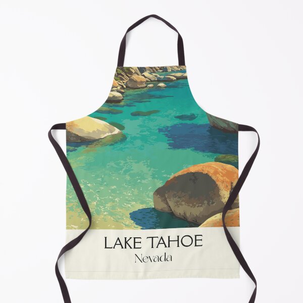 Item preview, Lake Tahoe Nevada Travel Poster | Vintage Sierra Nevada & Crystal Clear Water Art designed and sold by TuncGK.