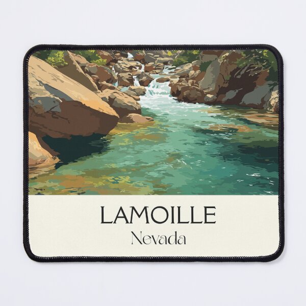 Item preview, Lamoille Canyon Nevada Poster | Vintage Ruby Mountains & Waterfall Wall Art designed and sold by TuncGK.