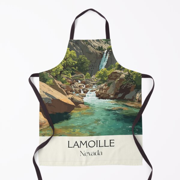Item preview, Lamoille Canyon Nevada Poster | Vintage Ruby Mountains & Waterfall Wall Art designed and sold by TuncGK.