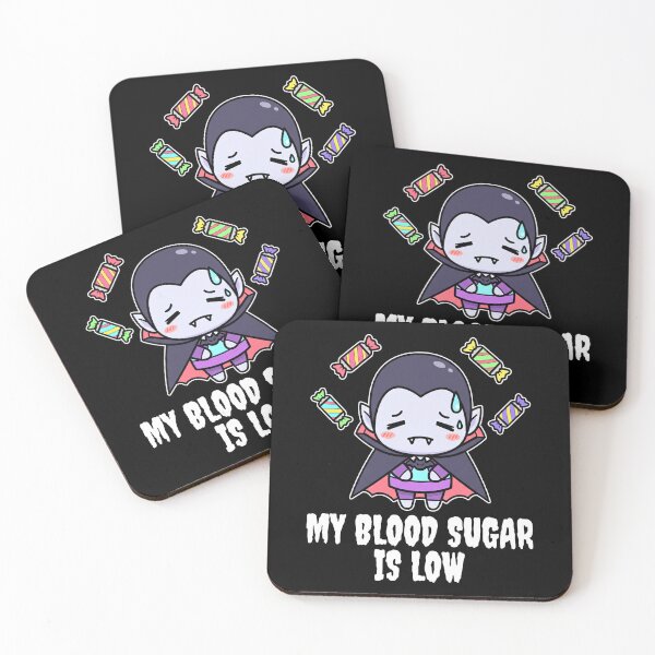 Item preview, MY BLOOD SUGAR IS LOW - VAMPIRE HALLOWEEN designed and sold by KEF Custom.