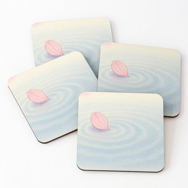 Item preview, Falling Sakura Petals on Water – Watercolor Ripples designed and sold by ワフパズル.