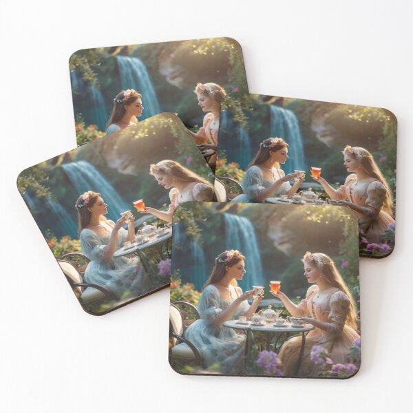 Item preview, Afternoon Tea Garden Scene with Victorian Woman designed and sold by BlareBlare.