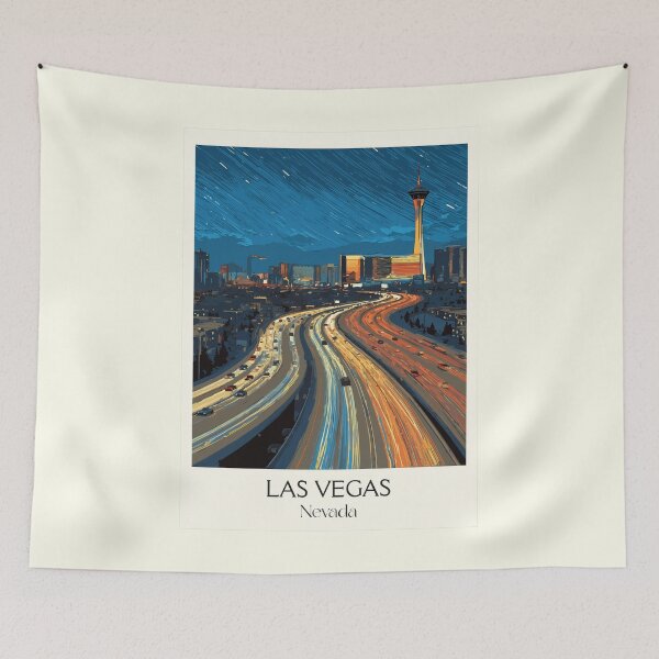Item preview, Las Vegas Nevada Travel Poster | Vintage Strip & Casino Lights Wall Art designed and sold by TuncGK.