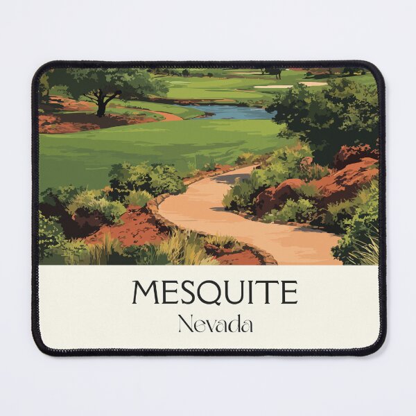 Item preview, Mesquite Nevada Travel Poster | Vintage Desert Golf & Red Rock Mesa Art designed and sold by TuncGK.
