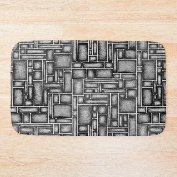Item preview, Geometric Stone Pattern - Black and White designed and sold by GTeoArt.