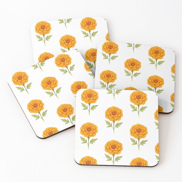 Item preview, Marigold Flower – October Birth Flower designed and sold by BrushAndBreathe.
